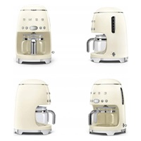 Smeg Retro Style DCF02CREU překapávač kávy béžový, 10 šálků, 1,25 l, automatický start, keep warm