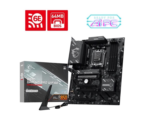 MSI MB Sc AM5 B850 GAMING PRO WIFI6E, AMD B850, 4xDDR5, WiFi, 1xHDMI, 1xDP