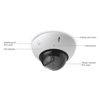 UBNT G6 Pro Dome - 8MP IP Kamera, Bílá
