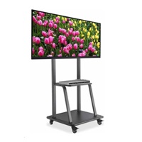 BAZAR - Manhattan univerzální TV vozík, Universal Heavy Duty TV Cart, 37" až 100" TV, černá - Poškozený obal (Komplet)