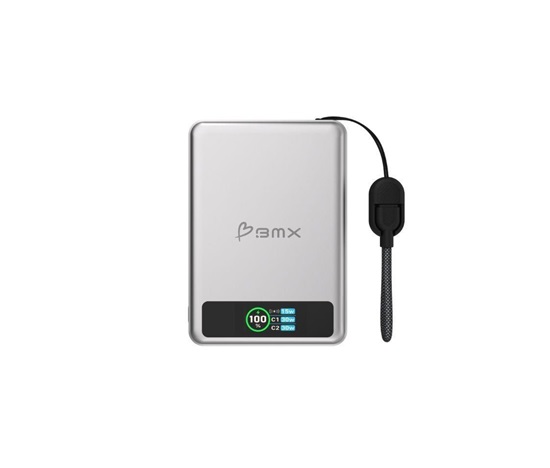 BMX SolidSafe™ 10K Solid-State Magnetic Power Bank, Silver