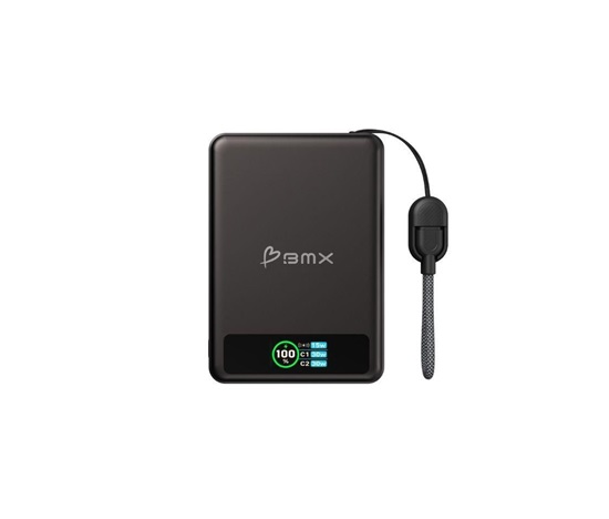 BMX SolidSafe™ 10K Solid-State Magnetic Power Bank, Black