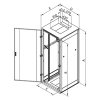 TRITON 19" rozvaděč stojanový RMA 15U 600x800