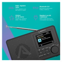 LAMAX RadioVox1 DAB - Přenosné DAB+ rádio s FM tunerem a Bluetooth
