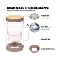Lauben Glass Water Filter Jug 25GW - filtrační konvice