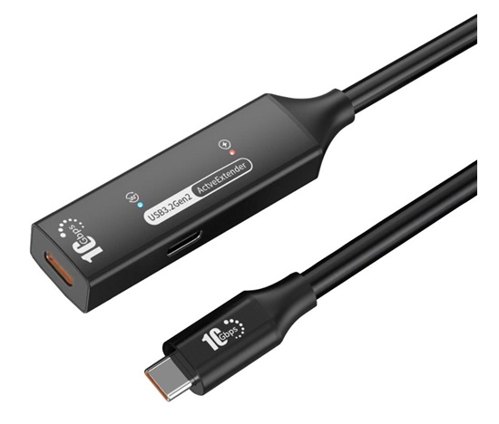 PremiumCord USB-C 3.2 Gen 2 repeater a prodlužovací kabel Male-Female, 10Gbps Aluminium 5m