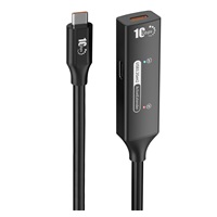 PremiumCord USB-C 3.2 Gen 2 repeater a prodlužovací kabel Male-Female, 10Gbps Aluminium 5m