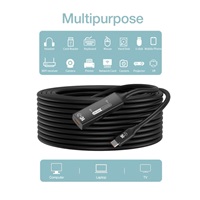PremiumCord USB-C 3.2 Gen 2 repeater a prodlužovací kabel Male-Female, 10Gbps Aluminium 5m