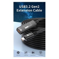 PremiumCord USB-C 3.2 Gen 2 repeater a prodlužovací kabel Male-Female, 10Gbps Aluminium 5m
