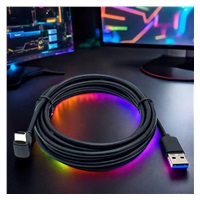 PremiumCord Kabel USB typ C/M zahnutý konektor 90° - USB 3.0 A/M, 3m