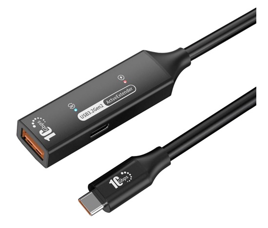 PremiumCord USB 3.2 Gen 2 repeater a prodlužovací kabel C-Male-A-Female, 10Gbps Aluminium 5m