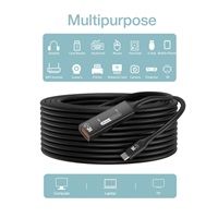 PremiumCord USB 3.2 Gen 2 repeater a prodlužovací kabel C-Male-A-Female, 10Gbps Aluminium 7m