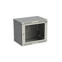 Solarix rozvaděč nástěnný SENSA 9U 400mm, dveře sklo, RAL 7035, SENSA-9U-64-11-G