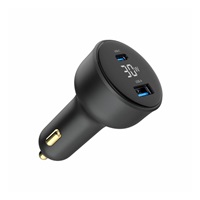 GEMBIRD Nabíječka do auta, 1x USB, 1xUSB-C, rychlo-nabíječka, QC3.0, 30 W, černá