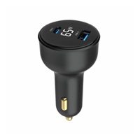GEMBIRD Nabíječka do auta, 1x USB, 1xUSB-C, rychlo-nabíječka, QC3.0, 65 W, černá