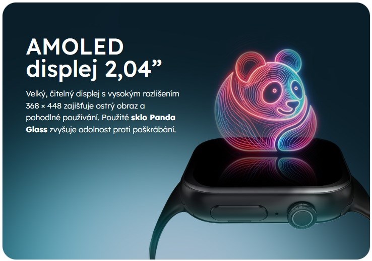 Obr. Garett Next AI – AMOLED displej 2,04”