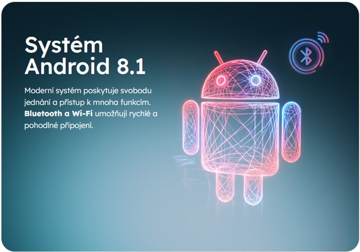 Obr. Garett Next AI – Systém Android 8.1