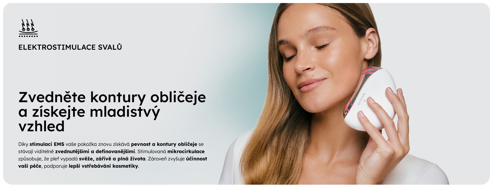Garett Beauty Glow Stone – červené LED světlo