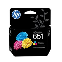 BAZAR - HP 651 Tri-color Original Ink Advantage Cartridge, C2P11AE (300 pages) - Poškozený obal (Komplet)