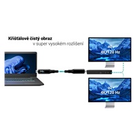 i-tec Thunderbolt 4/USB4 Class Pro Cable 240W with LCD (40 Gbps, 150 cm)