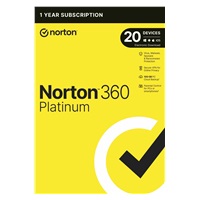 1+1 s 50% slevou NORTON 360 PLATINUM 100GB +VPN 1 uživatel pro 20 zařízení na 1 rok ESD