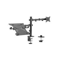 BAZAR - GEMBIRD Držák monitoru na stůl s podstavcem pro notebook MA-DA-03, naklápěcí, až do 32” a 9kg, černý - Poškozený