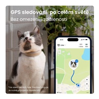 Tractive CAT 6 Mini – chytrý GPS lokátor pro kočky a monitor zdraví s integrovaným obojkem - hnědý