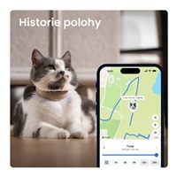 Tractive CAT 6 Mini – chytrý GPS lokátor pro kočky a monitor zdraví s integrovaným obojkem - hnědý