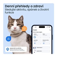 Tractive CAT 6 Mini – chytrý GPS lokátor pro kočky a monitor zdraví s integrovaným obojkem - hnědý