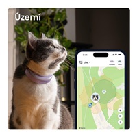 Tractive CAT 6 Mini – chytrý GPS lokátor pro kočky a monitor zdraví s integrovaným obojkem - levandulový