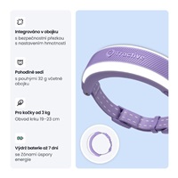 Tractive CAT 6 Mini – chytrý GPS lokátor pro kočky a monitor zdraví s integrovaným obojkem - levandulový