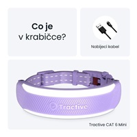 Tractive CAT 6 Mini – chytrý GPS lokátor pro kočky a monitor zdraví s integrovaným obojkem - levandulový