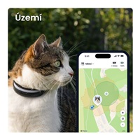 Tractive CAT 6 Mini – chytrý GPS lokátor pro kočky a monitor zdraví s integrovaným obojkem - černý