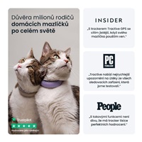 Tractive CAT 6 Mini – chytrý GPS lokátor pro kočky a monitor zdraví s integrovaným obojkem - černý