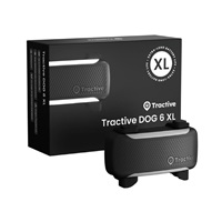 Tractive DOG 6 XL – Chytrý GPS lokátor pro psy se sledováním životních funkcí a zdravotními upozorněními, černý