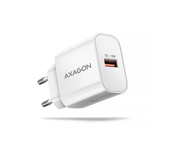 BAZAR - AXAGON ACU-QC18W, nabíječka do sítě 18W, 1x port USB-A, QC3.0/AFC/Apple, bílá - Poškozený obal (Náhradní krabice