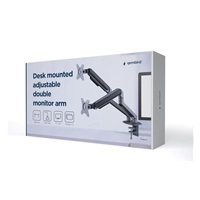 GEMBIRD Držák 2 monitorů na stůl MA-DA2-05, naklápěcí, až do 32” a 9kg, vesmírně šedý