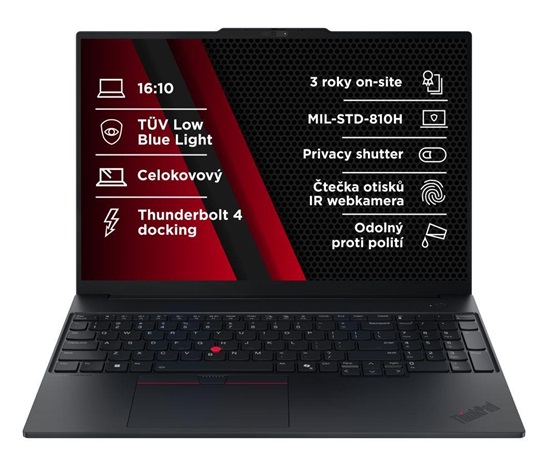 BAZAR - LENOVO NTB ThinkPad E16 G3 - Ultra7 258V,16" WUXGA 120Hz,32GB,1TBSSD,IRcam,W11P - Po opravě výměna LCD
