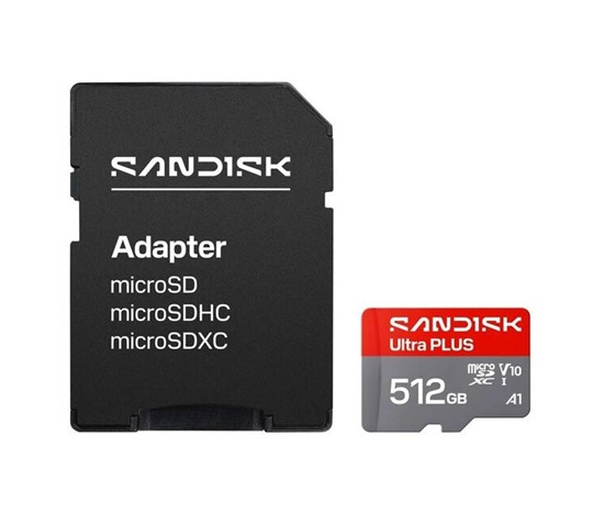 Sandisk Ultra PLUS micro SDHC karta 512GB UHS-I, V10, U1, C10, (200MB/s)