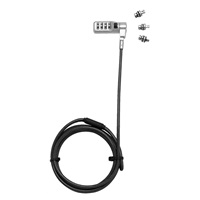 DICOTA Universal Security Cable Lock,3 Exchangeable heads fits all slots, combination