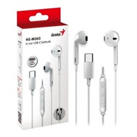 BAZAR - GENIUS sluchátka HS-M365 headset, mikrofon, USB-C, bílá, poškozený obal