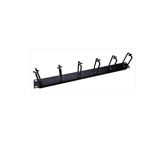 19" vyvazovací panel LEXI-Net 1U, celokovový, 6x úchyt 40x80mm, černý