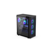 ENDORFY Case Ventum 400 ARGB, Průhledná bočnice, ATX, 4x120mm  ARGB, černá