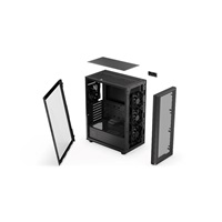 ENDORFY Case Ventum 400 Air, Průhledná bočnice, ATX, 4x120mm  ARGB, černá