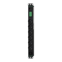APC Easy Rack PDU Basic, 1U, 10A (2.3kW), 230V, 6x SCHUKO, 1x C13