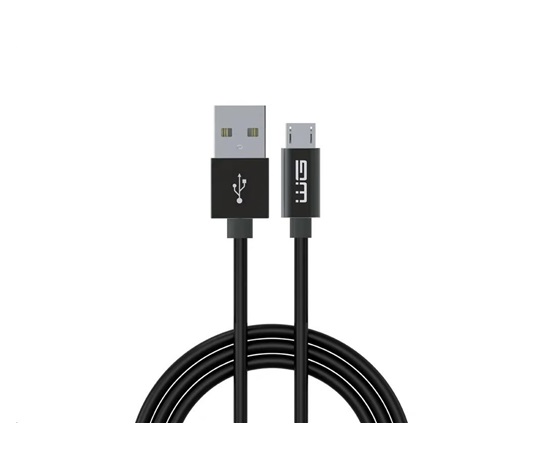 WG - Datový kabel Micro USB na USB-A, 1,2 metru, černá