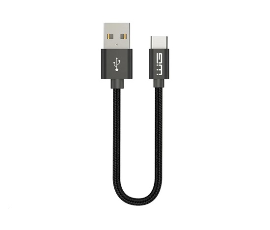 WG - Datový kabel Type-C na USB-A, 20 cm, černá