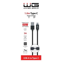 WG - Datový kabel Type-C na USB-A, 1 metr, černá