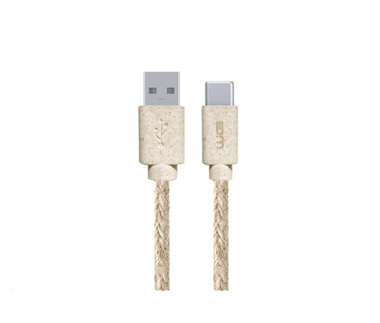 WG - Datový kabel Type-C (male) na USB-A (male), 2 metry, konopný ECO