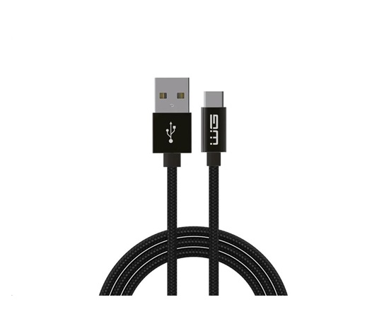 WG - Datový kabel SUPER CHARGE Type-C na USB-A, 1 metr, 5 A, černá